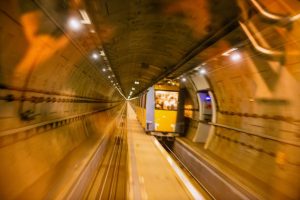 Futuristic Subway Station, railway station in Moscow, Russia,Nikon D850